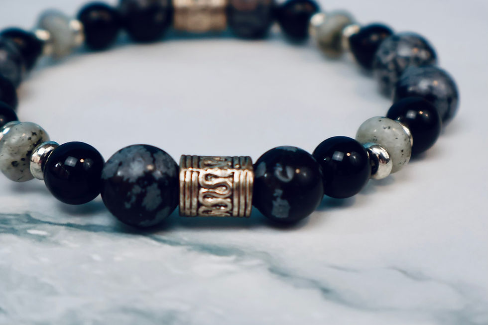 Thumbnail: Snowflake Jasper~Black Onyx