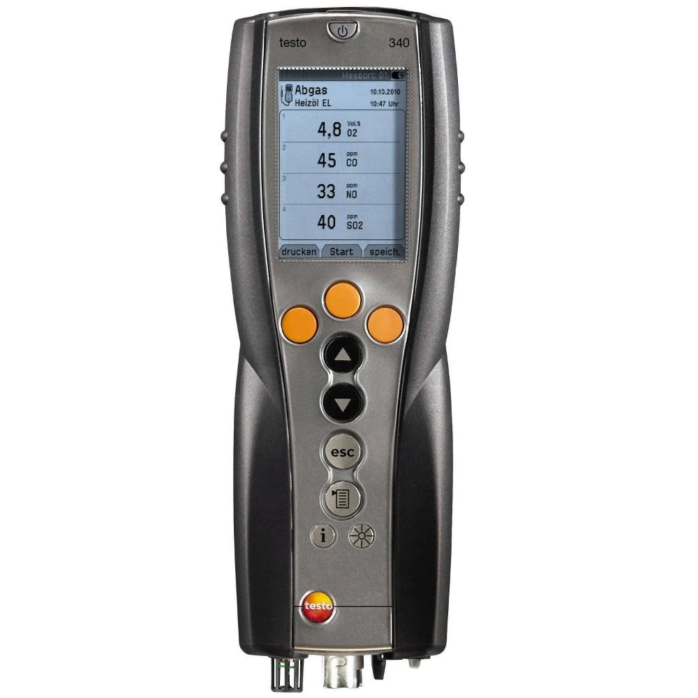 Testo 340 : Flue Gas Analyzer For Use In Industry