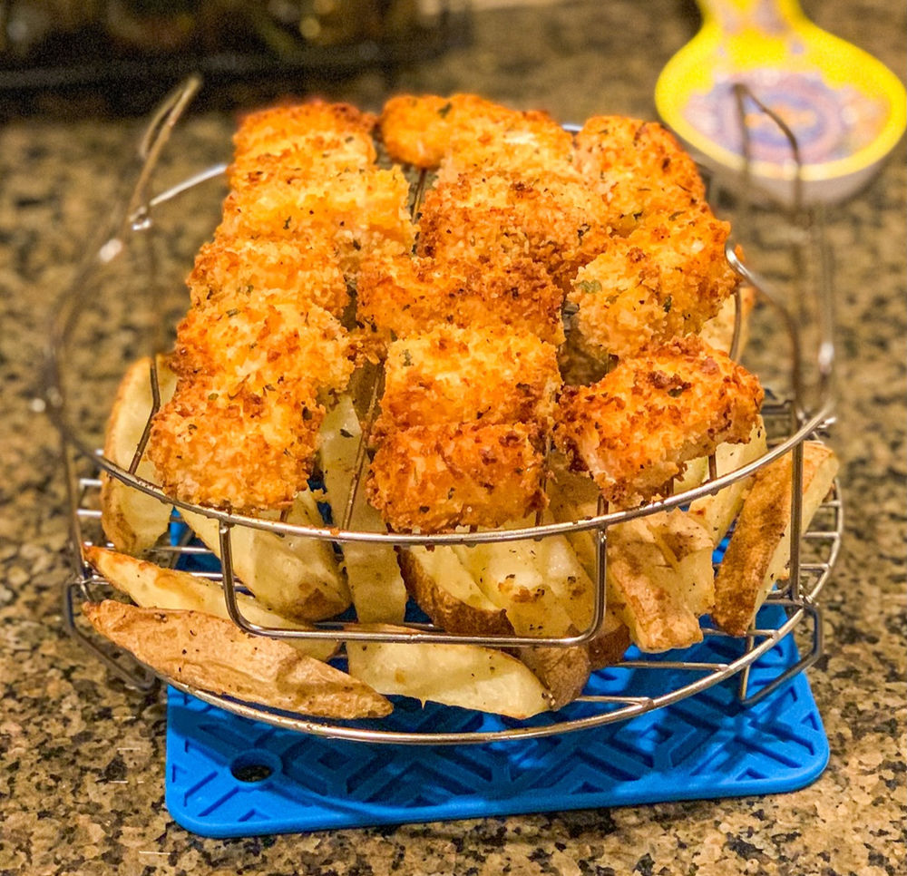 Air Fryer Salmon Bites + Fries