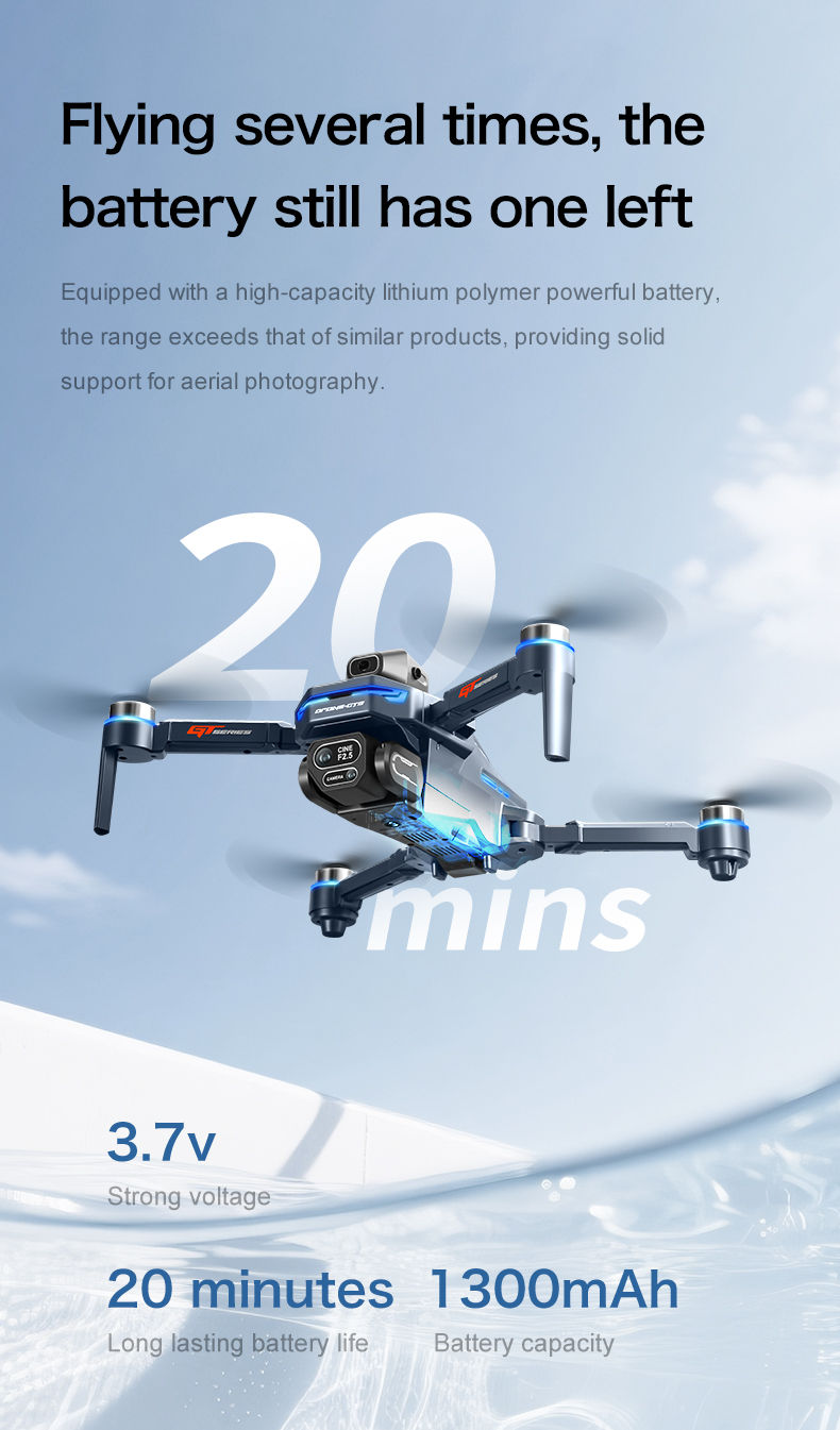 Thumbnail: 2026 New GT8 Drone GPS 8K Professional HD 360° Dual Cameras 5G WIFI Brushless M