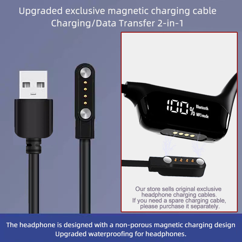 Thumbnail: Bone Conduction Headphones Bluetooth 5.4 Wireless Earphone IPX8 Waterproof for S