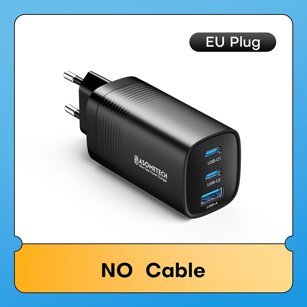 Thumbnail: ASOMETECH GaN USB Type C Charger 65W 45W PPS PD QC4.0 Quick Charger For Macbook 