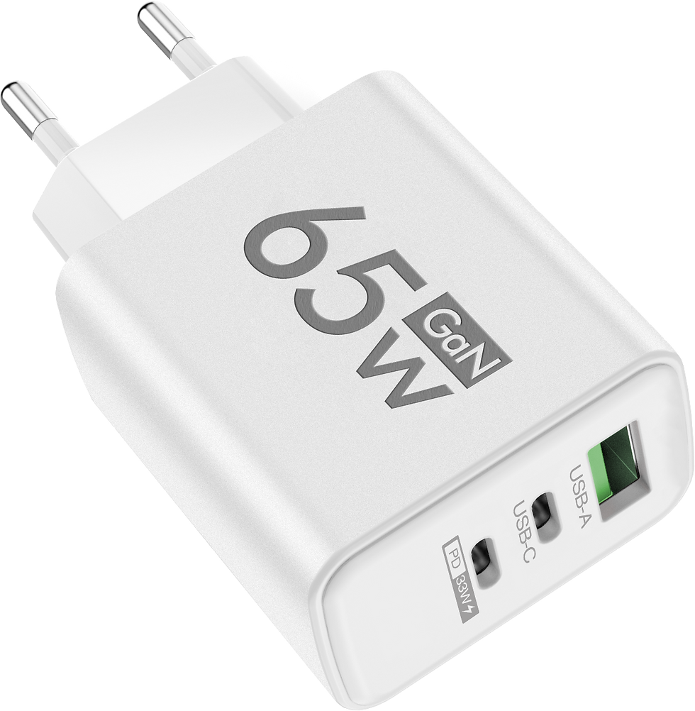 Thumbnail: 65W GaN Fast Charger USB Type C PD QC3.0 Quick Charging Charger Mobile Phone Ada