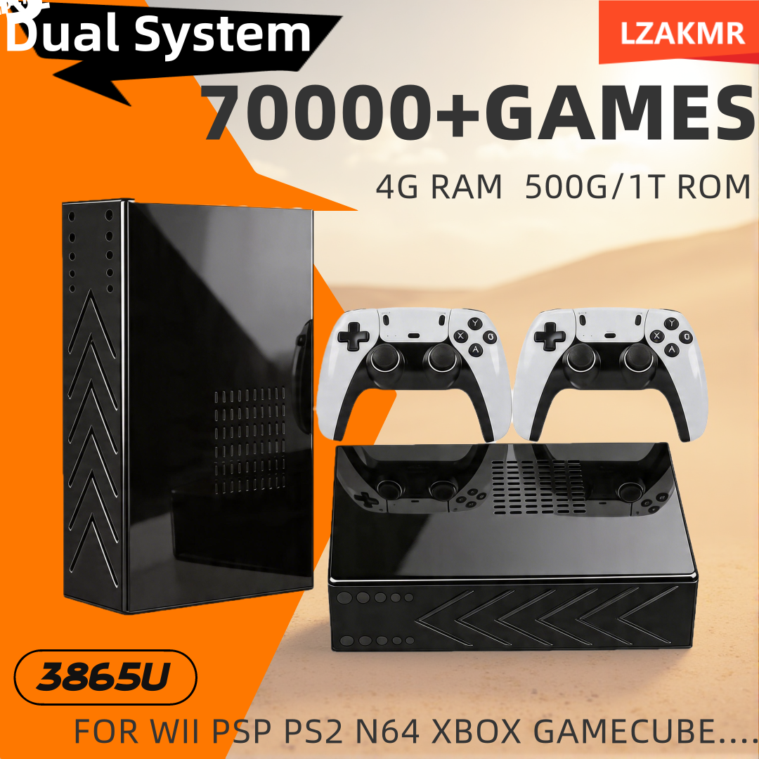 LZAKMR Dual System Retro Gaming Console