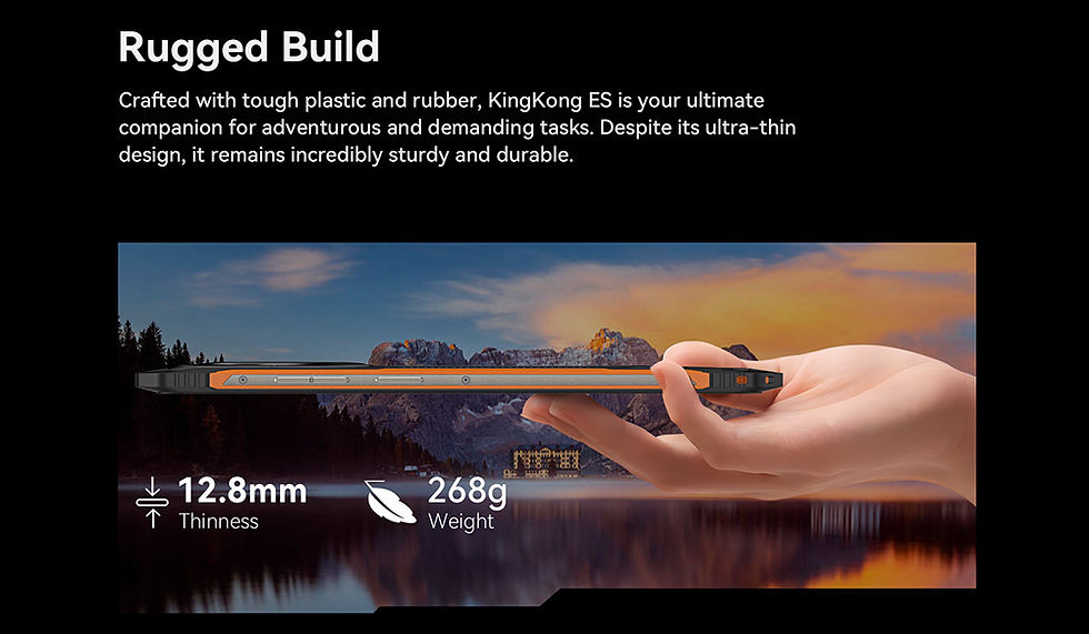 Thumbnail: Cubot KingKong ES Ultra-thin Rugged Android Smartphone, 16GB RAM(6GB+10GB), 128G