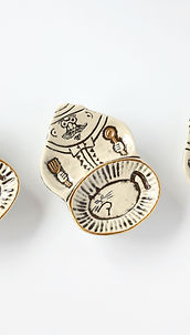 作家 野上千晶nogamichiaki ソーサー『ラブミー』2枚セット 作家 野上