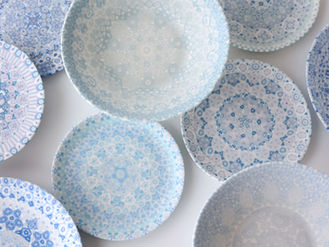 【 金田萌永 展 】より、透光練込平皿など