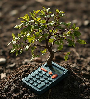 calculator and tree growing from it.jpg