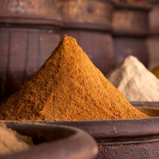 A pile of ground curry spice