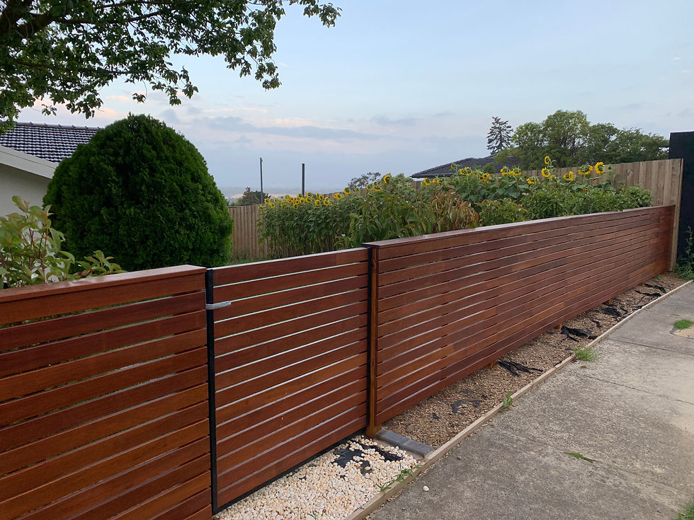 Merbau Decking fence