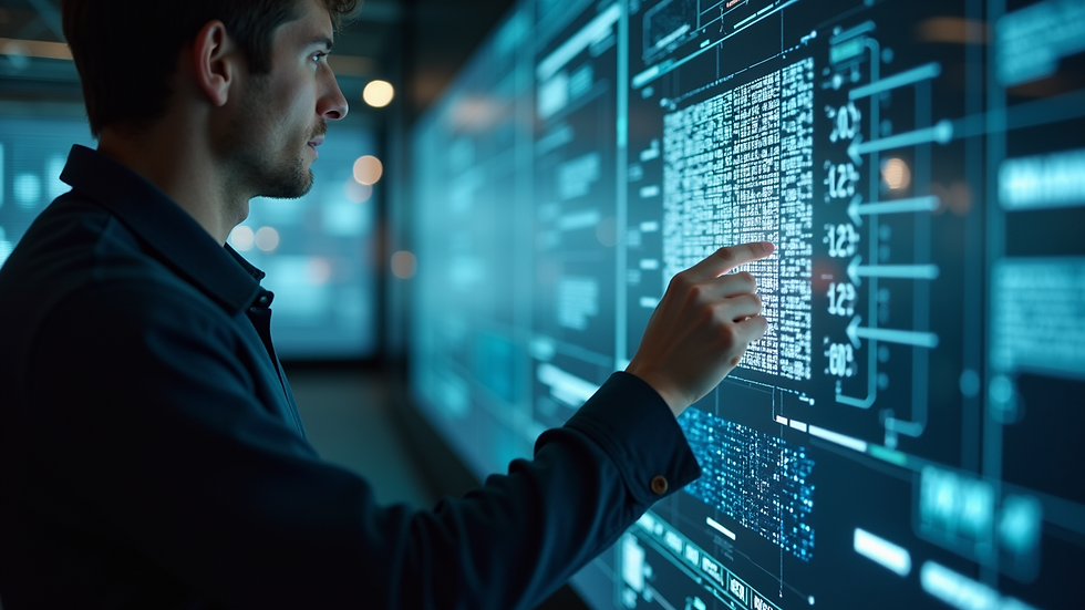 Eye-level view of a person interacting with a generative AI interface