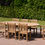 Thumbnail: Worcester Teak Extendable Table 8 Bryson Chairs Dining Set 180-240x110cm