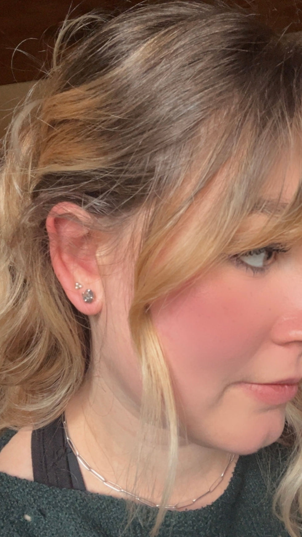 Thumbnail: Quartz Crystal & Sterling Silver Stud Earrings