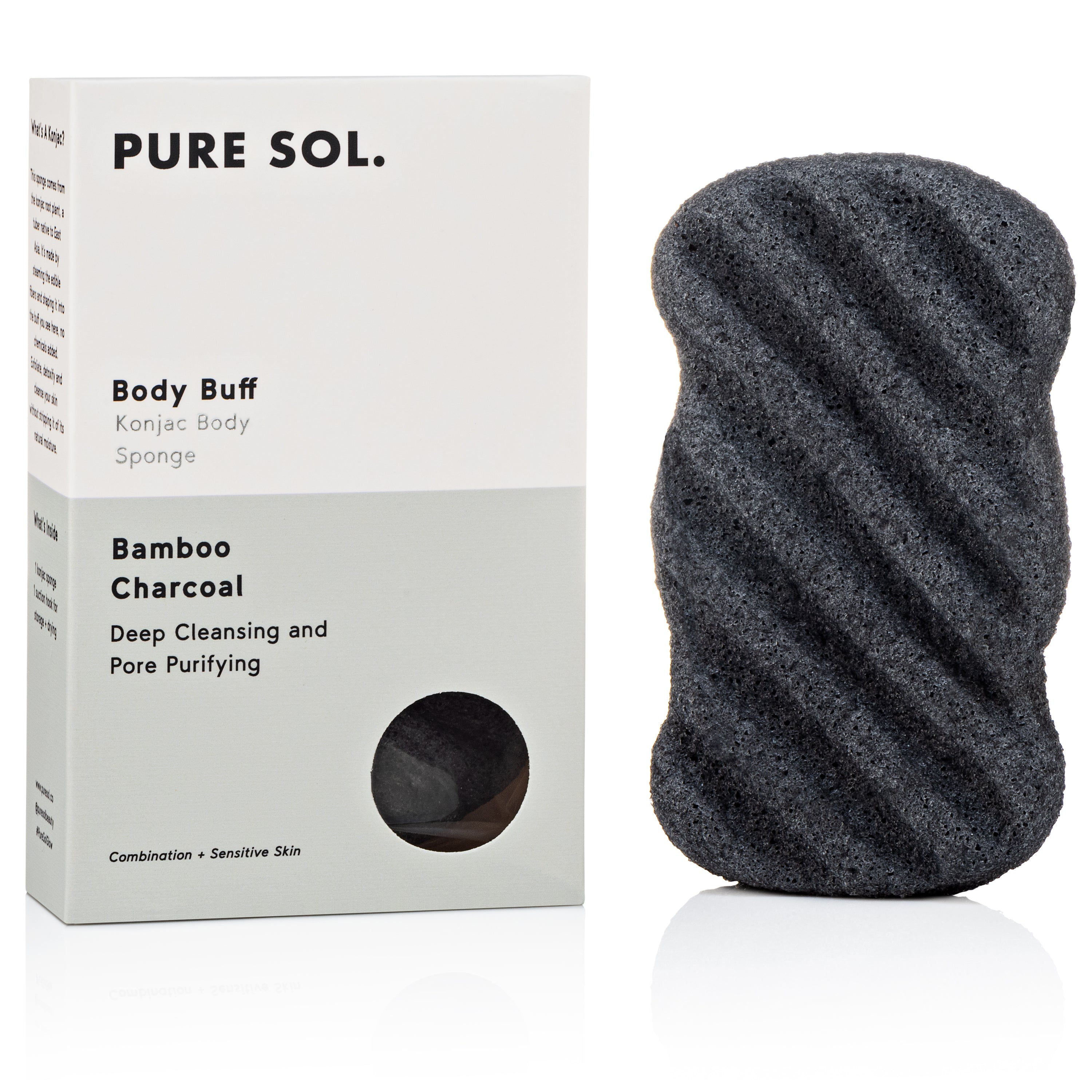 Beauty Body Buff Charcoal Konjac Body Sponge
