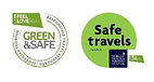 Plakette "Safetravel" und "I feel Slovenia (Green&Safe)