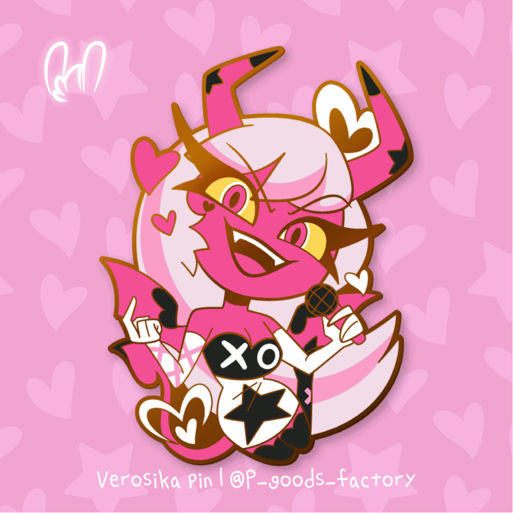 Verosika enamel pin