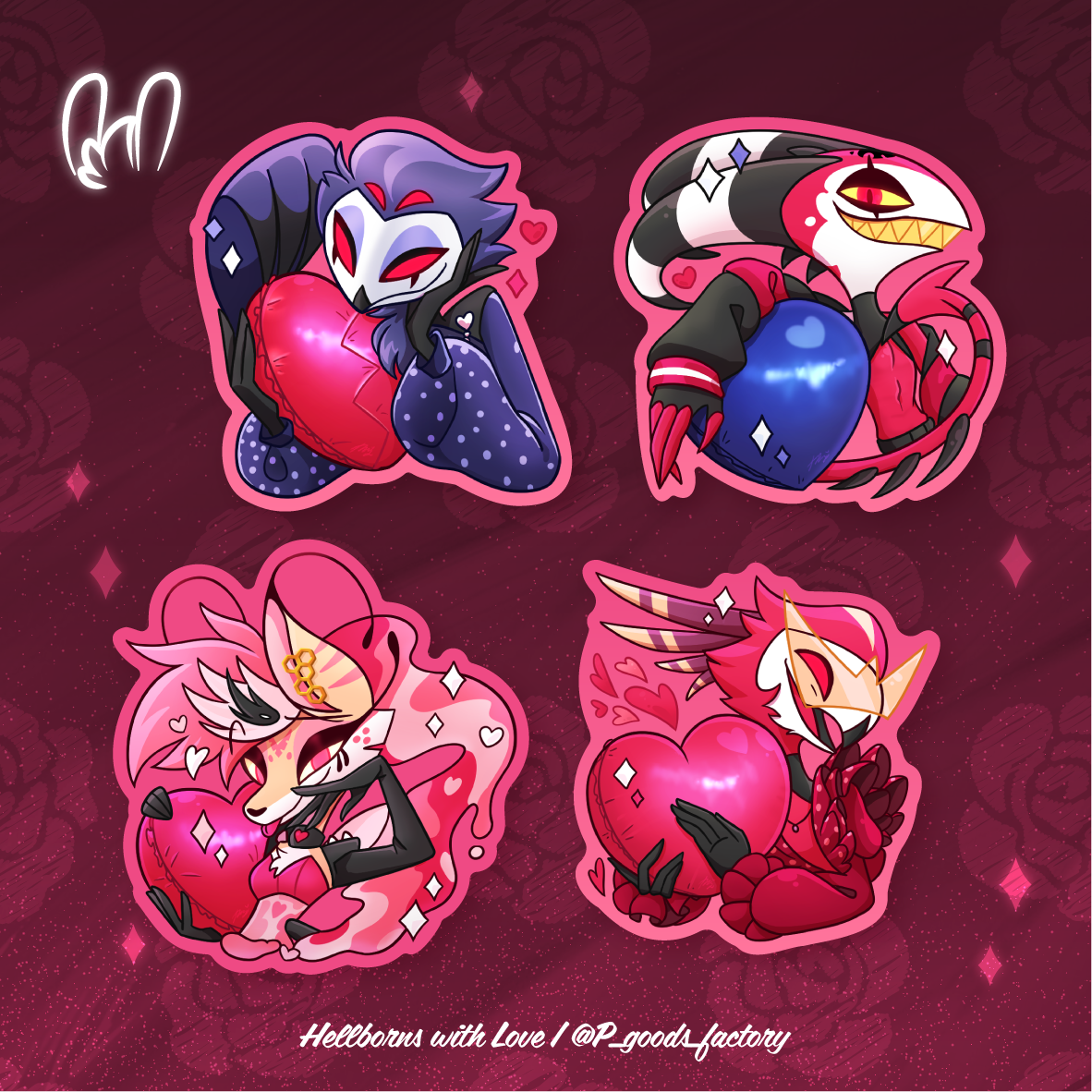 Hell borns with Love stickers