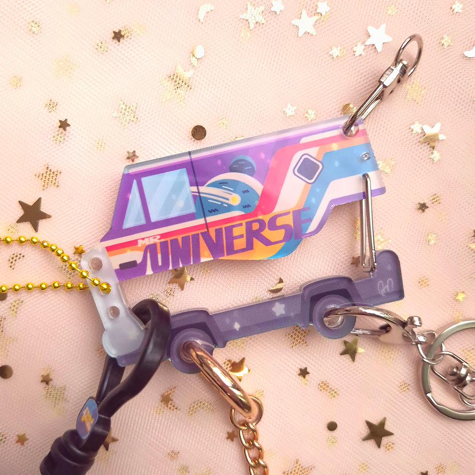 Thumbnail: Mr. Universe Van Acrylic Carabiner