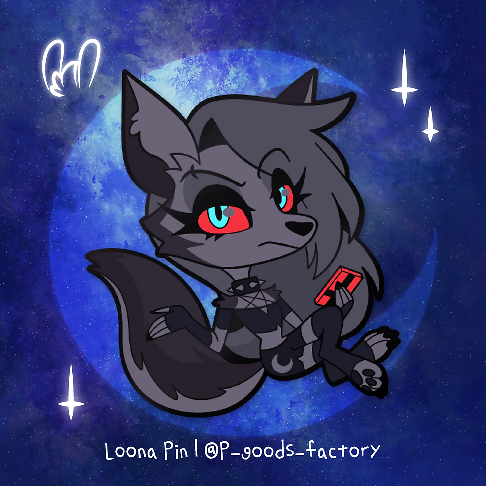 Thumbnail: Loona(Black) enamel pin