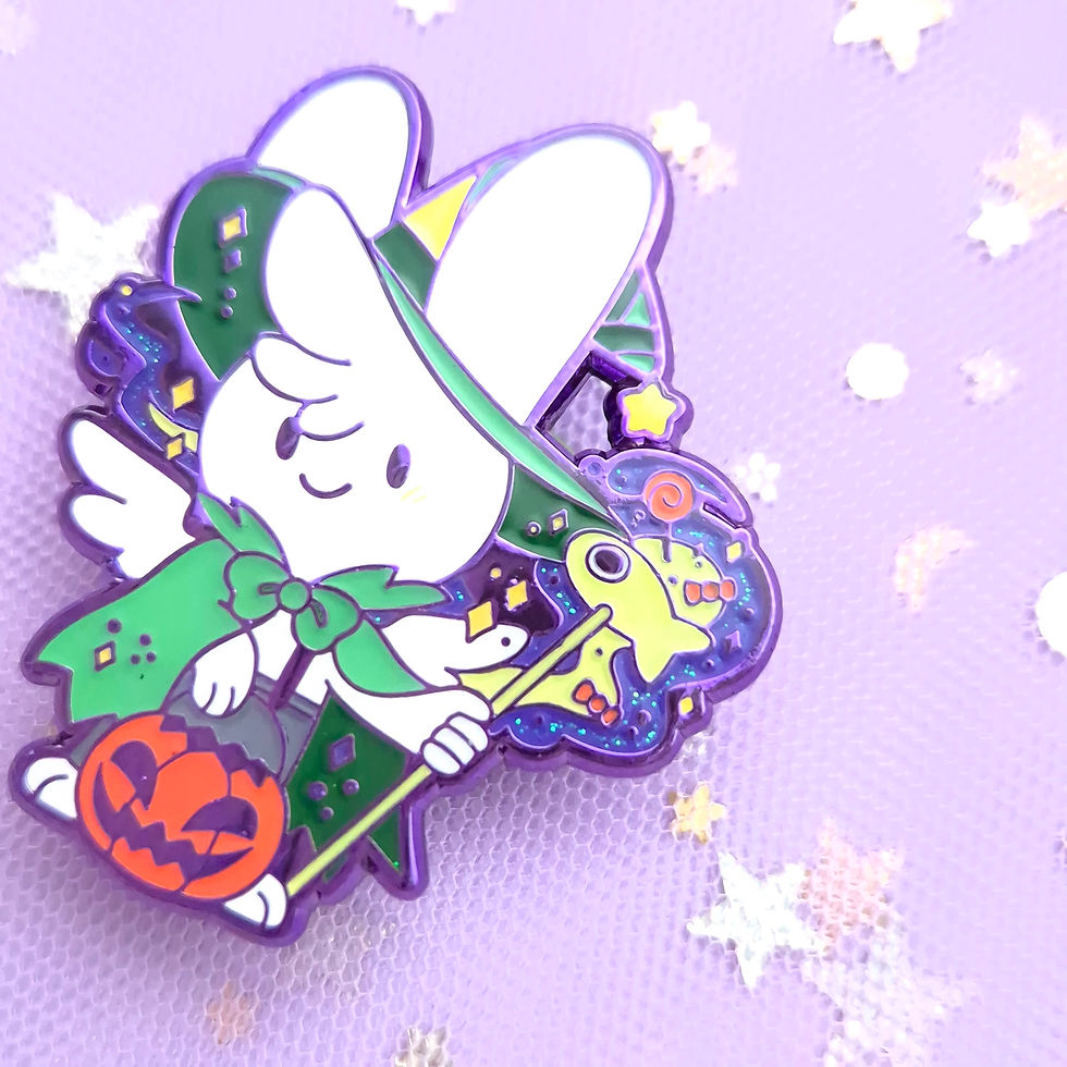 Thumbnail: Witch Potin enamel pin(Purple metal)