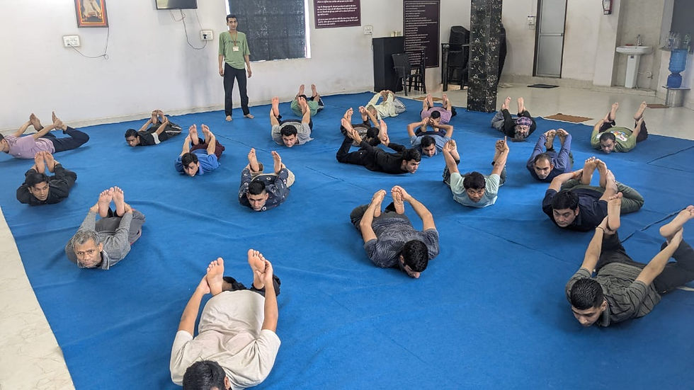 people doing yogo as part of there wellness services at sober house dehradun