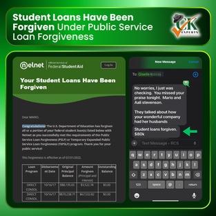 From Debt to Doors Open — Student Loans Forgiven Through Public Service Loan Forgiveness