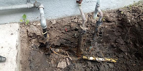 broken gas line