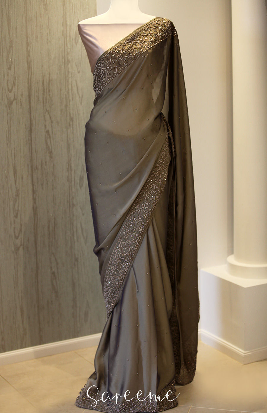 Beige Designer Saree