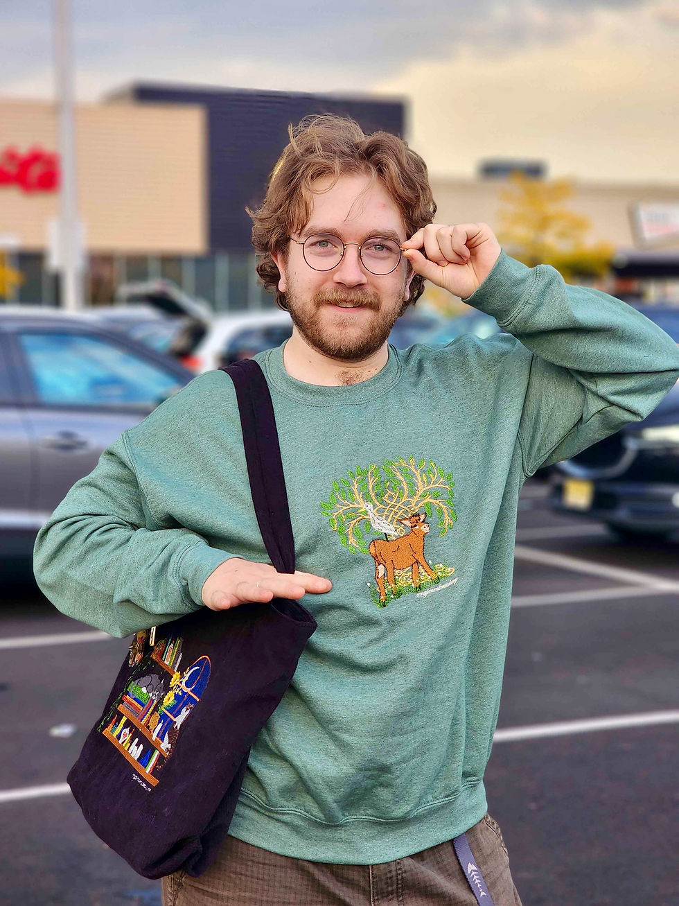 Thumbnail: Cow, Bird, and Tree Sweatshirt
