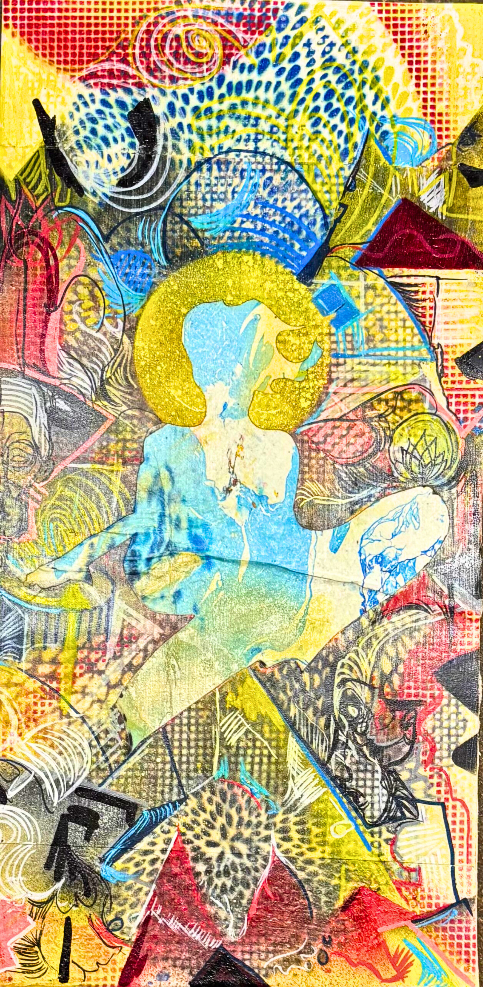 Original Artwork- "Radiant Emergence" 20"x 10"