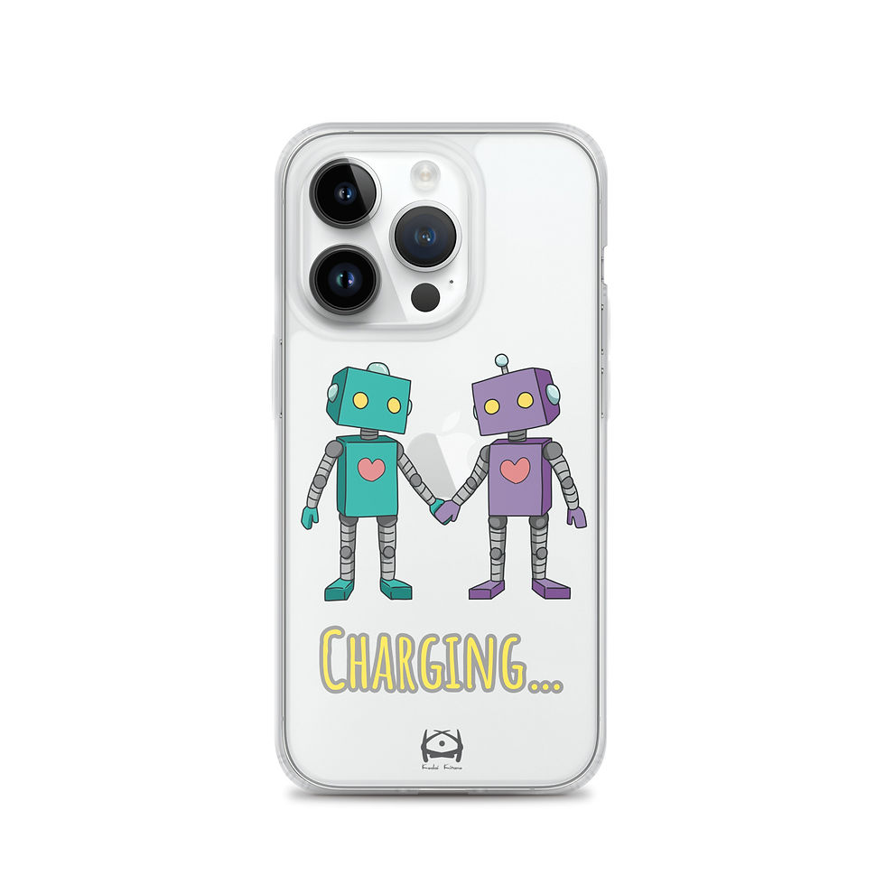 Thumbnail: iPhone Case Robots Charging Transparent