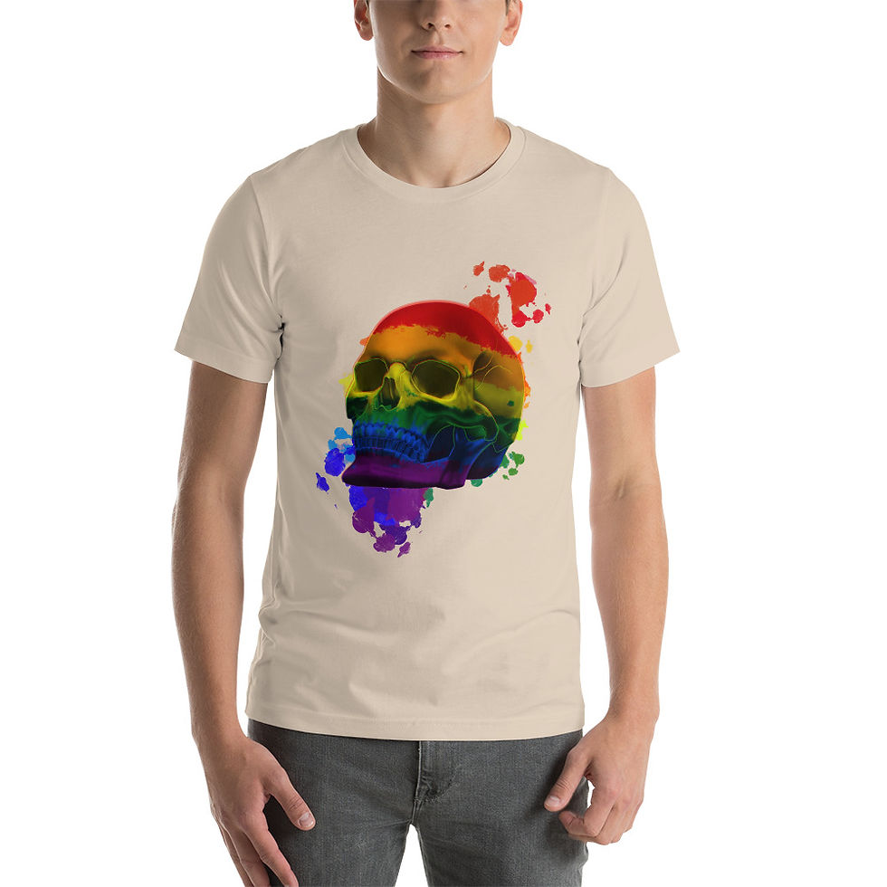 Thumbnail: Unisex Rainbow Skull t-shirt