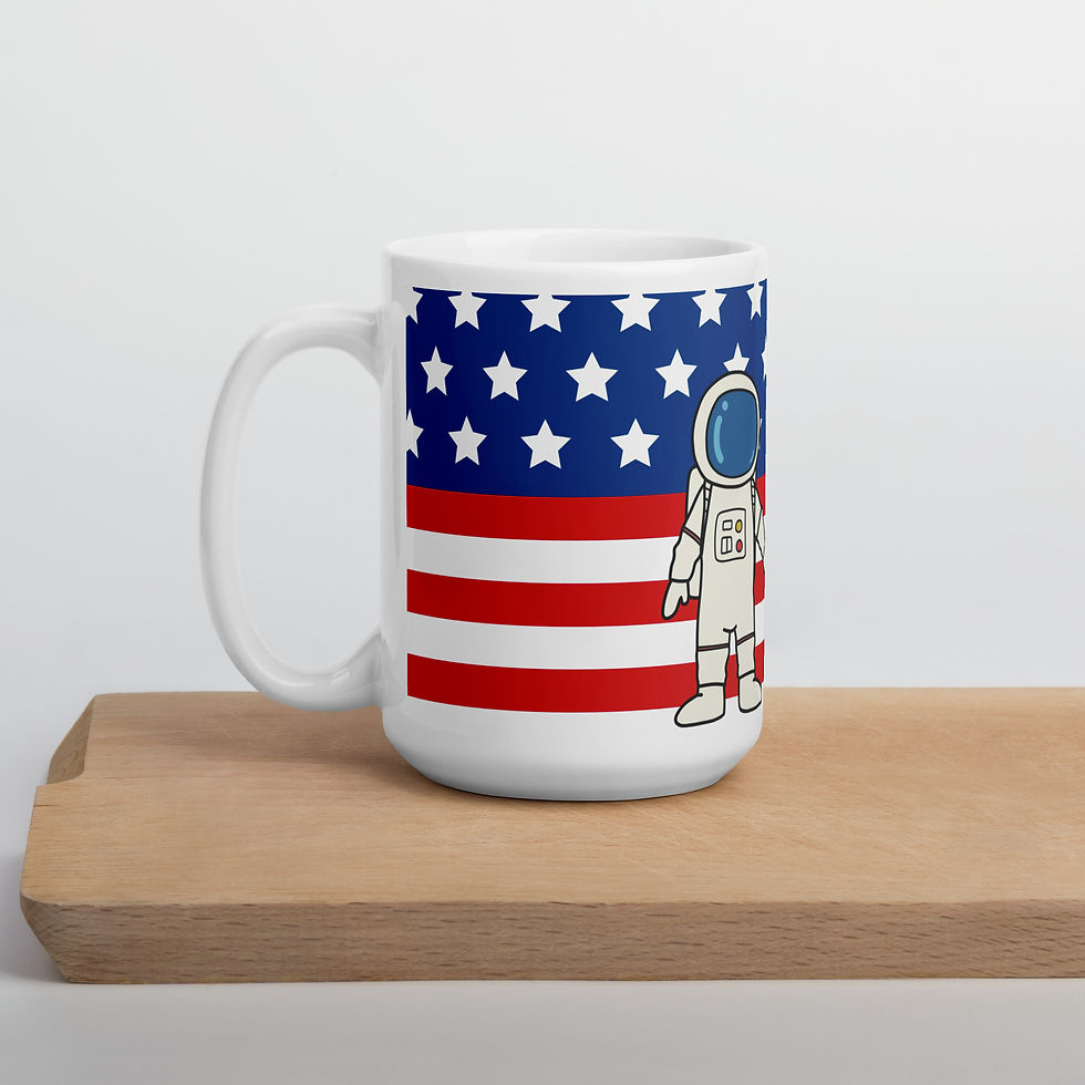 Thumbnail: White glossy astronaut mug