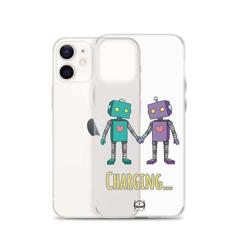 Thumbnail: iPhone Case Robots Charging Transparent