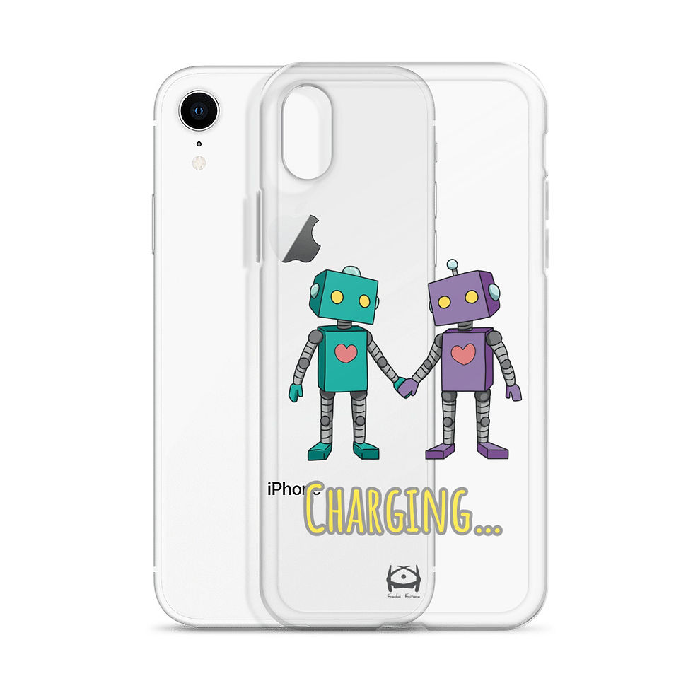 Thumbnail: iPhone Case Robots Charging Transparent