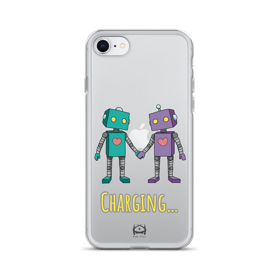 Thumbnail: iPhone Case Robots Charging Transparent