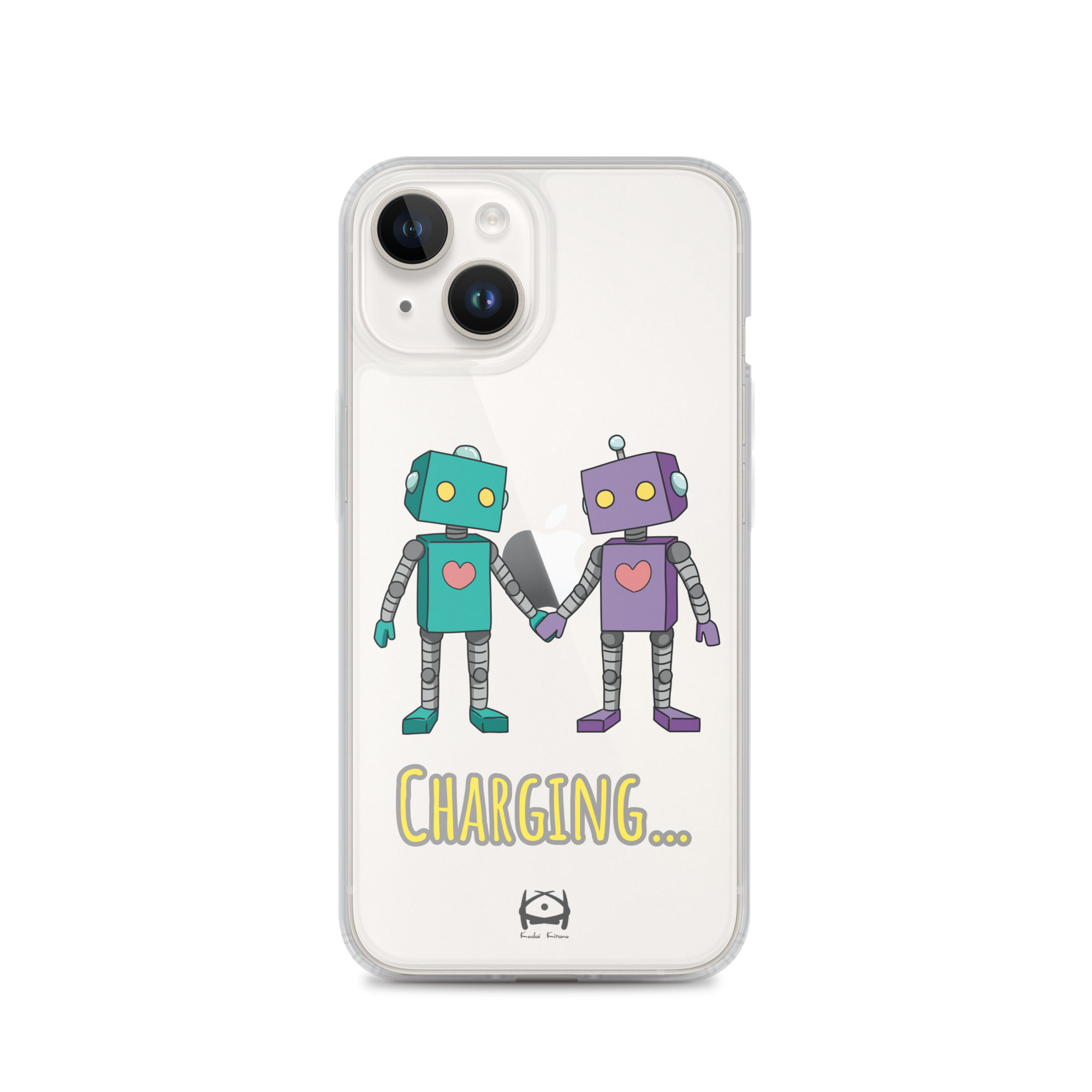 iPhone Case Robots Charging Transparent