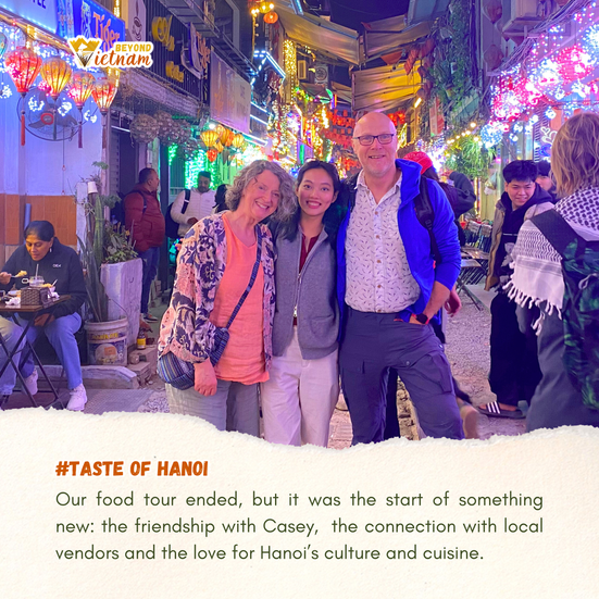 Our food tour ended, but it was the start of something new: the friendship with Casey,  the connecti