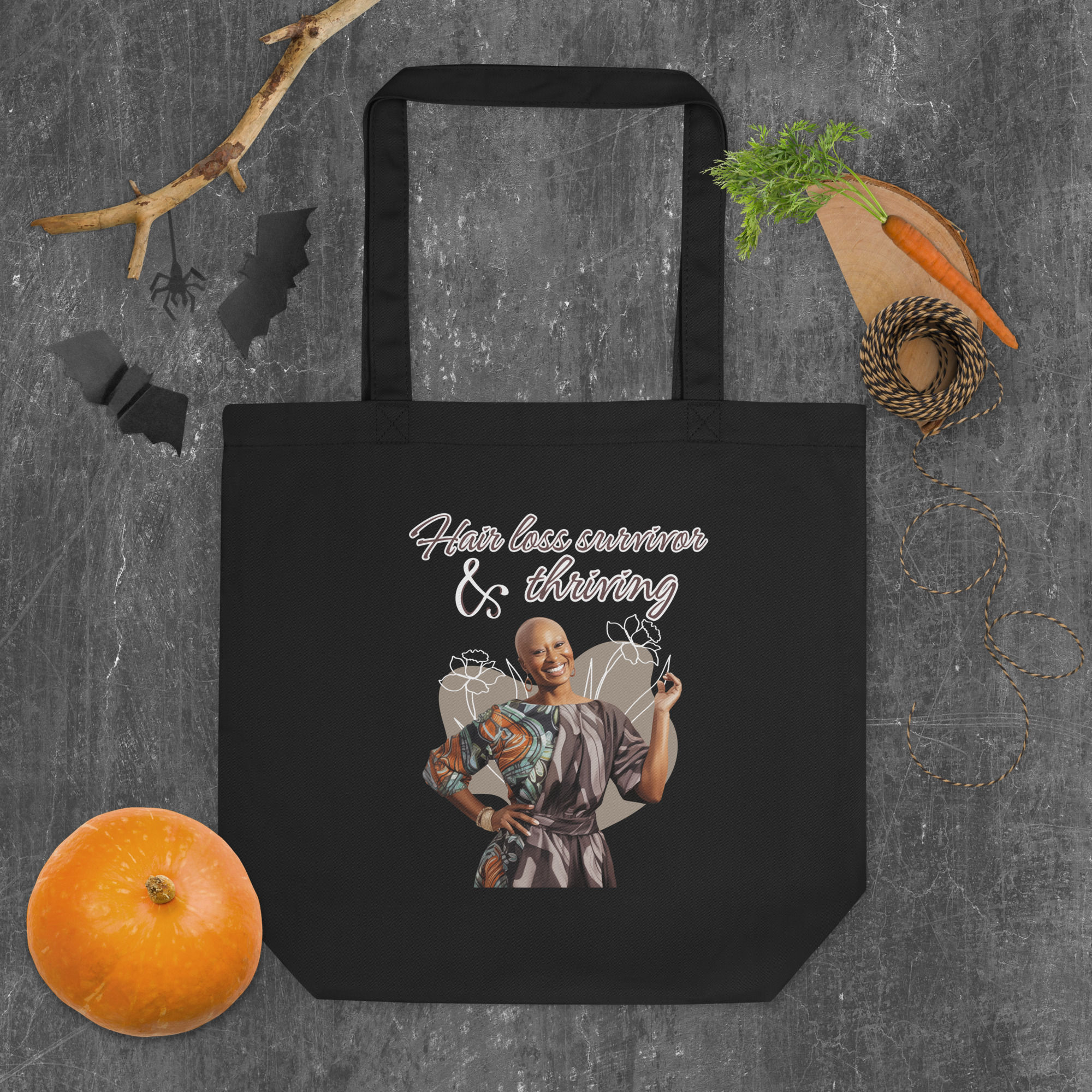 Hair Loss Survivor & Thriving Tote Bag