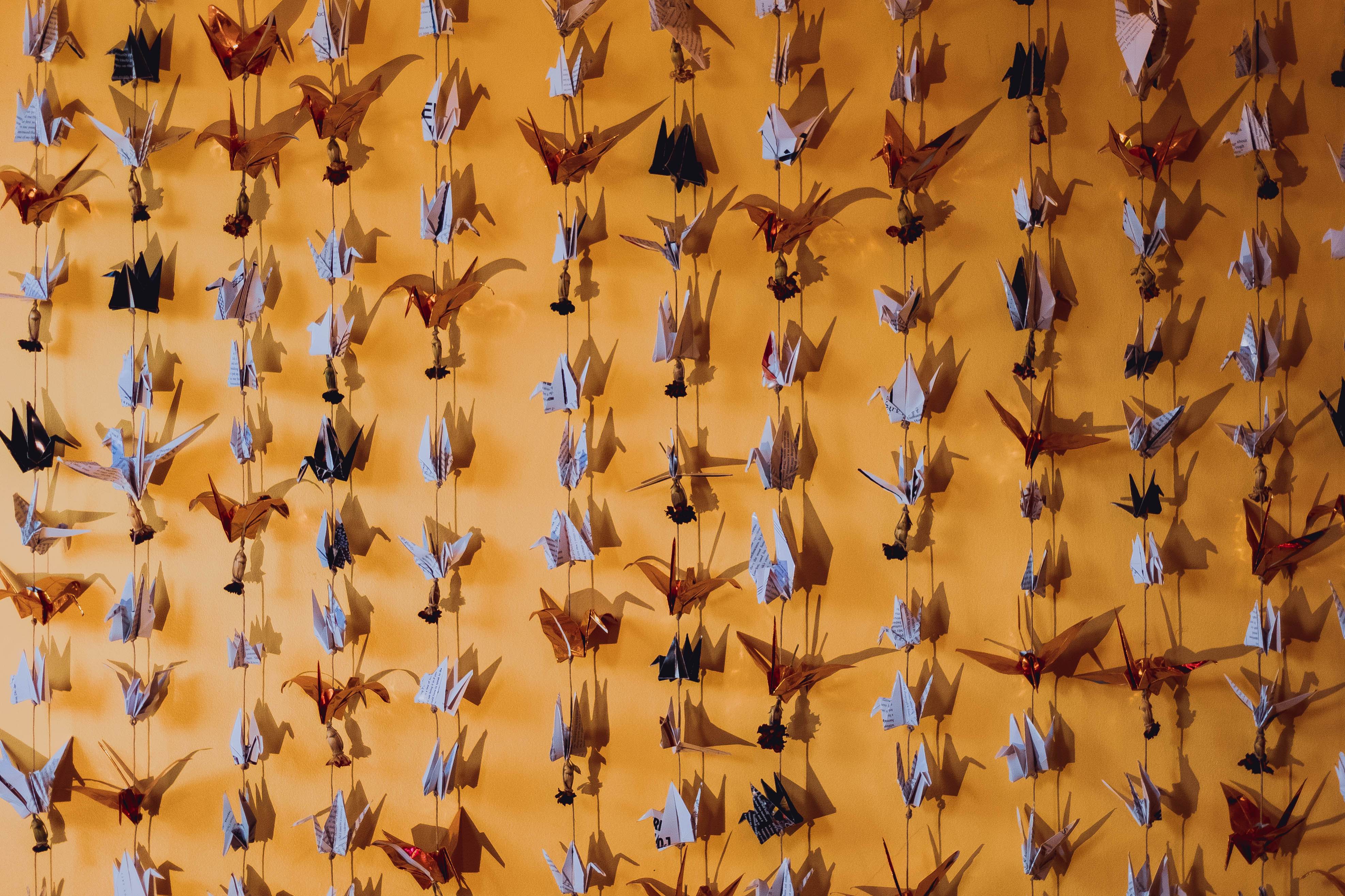 Origami Crane Installation For Solstice Parade