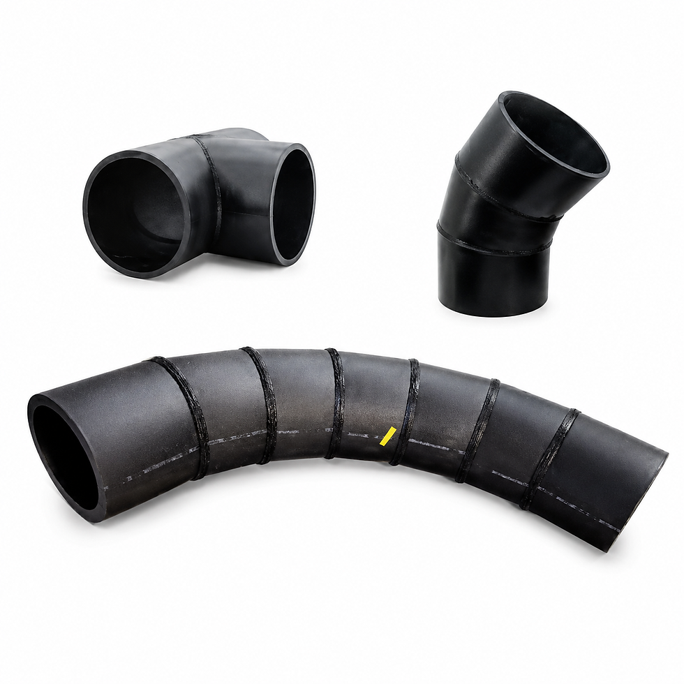 AGRU segmented fittings for large-diameter thermoplastic piping systems