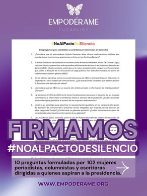 10 preguntas formuladas por escritoras, periodistas y columnistas con el fin de que las y los candidatos a la presidencia de Colombia respondan a la ciudadanía. 