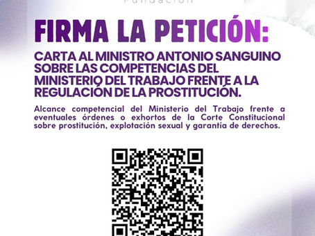 Carta al ministro Antonio Sanguino sobre las Competencias del Ministerio del Trabajo frente a la regulación de la prostitución en Colombia