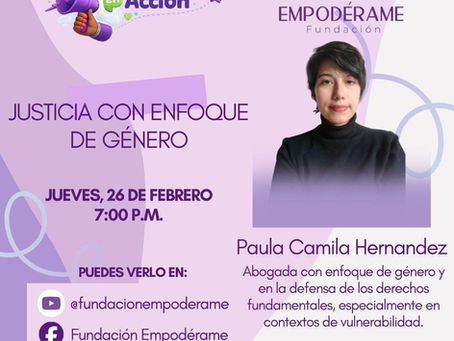 Justicia con enfoque de género. #VoluntariadoEnAcción