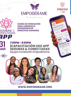 Seguras & Conectadas sesión de capacitación en la App