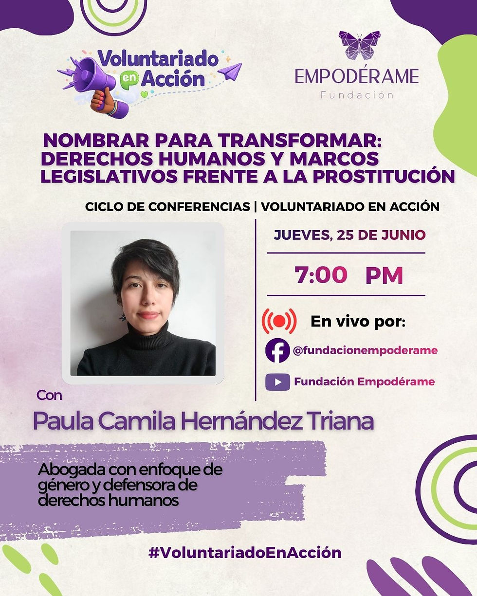 #VoluntariadoEnAccion Nombrar para transformar. Derechos Humanos y marcos legislativos frente a la prostitución