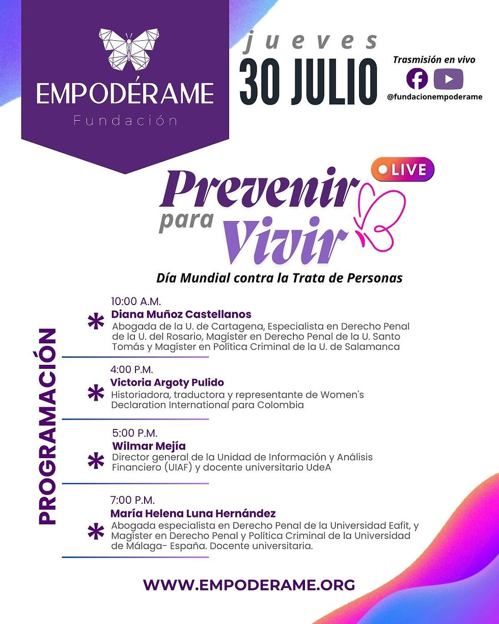 Día Mundial Contra la Trata de Personas #PrevenirParaVivir