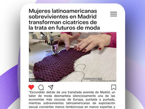 Un taller con alma, así se describe el proyecto de moda de Mujeres latinoamericanas sobrevivientes en Madrid