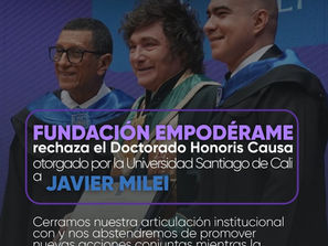 Fundación Empodérame cierra su articulación institucional con la Universidad Santiago de Cali y se abstendrá de promover nuevas acciones conjuntas mientras la Universidad mantenga esta decisión.
