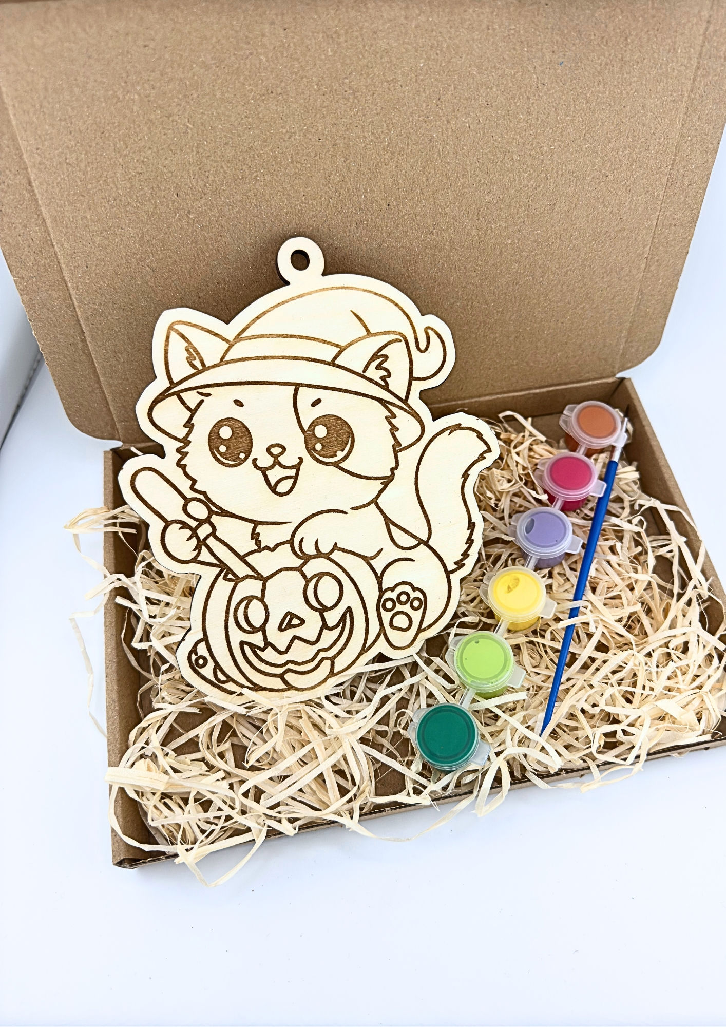 Kit créatif Chat citrouille à suspendre -